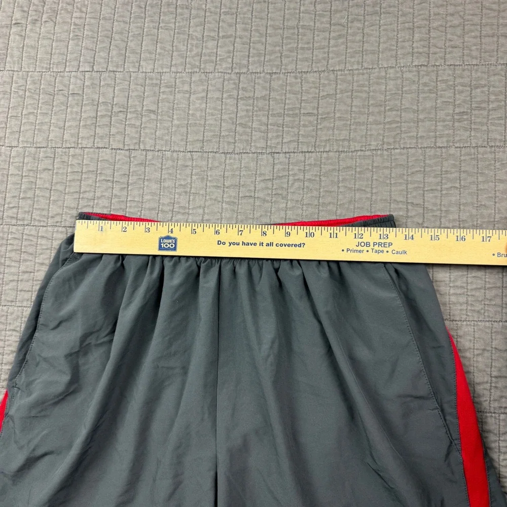 Nike Dri-FIT Mens Large Running Shorts Grey Red Brief Lined 6